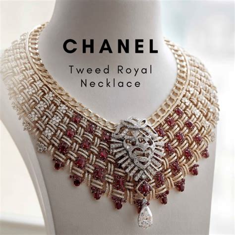 chanel tweed earrings|Chanel royal tweed necklace.